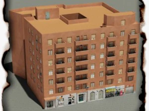 Modelos 3D edificio europeo 64. Modelo 3D