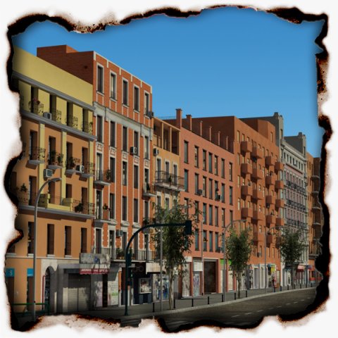3d models european city block 03 3D-Modell .c4d .max .obj .3ds .fbx .stl .blend 