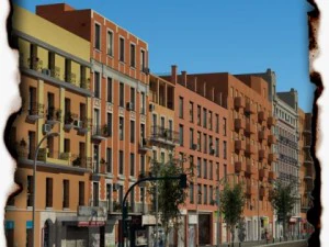 3d моделі європейського міського кварталу 03 3D Модель