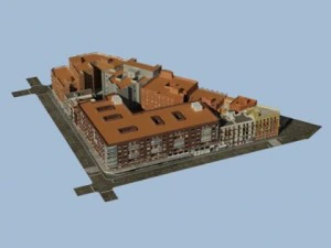 3d models european city block 03 3D Model