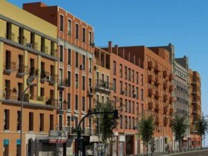 3d models european city block 03 3D Model