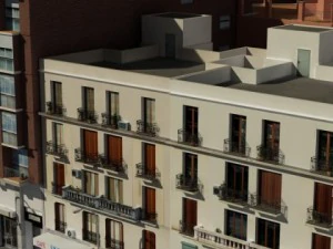 3d models european city block 03 3D Model