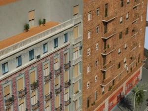 3d models european city block 03 3D Model