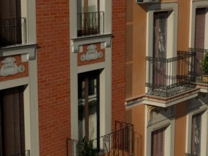 3d models european city block 03 3D Model