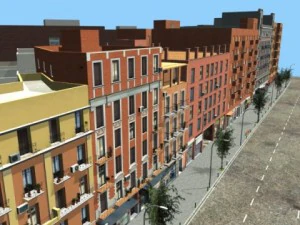 3d models european city block 03 3D Model