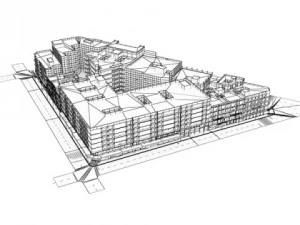 3d models european city block 03 3D Model
