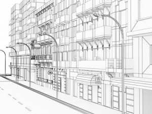 3d models european city block 03 3D-Modell