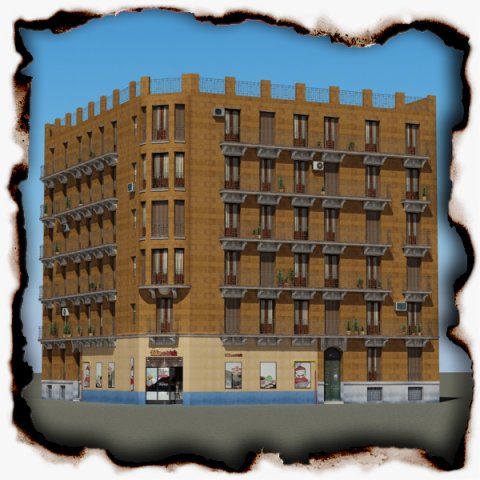 3d models mixed use building 70 Modelo 3D .c4d .max .obj .3ds .fbx .stl .blend 