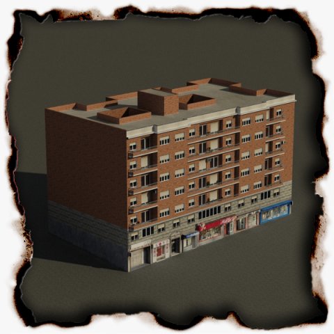 residential and commercial building 71 3D Model .c4d .max .obj .3ds .fbx .stl .blend