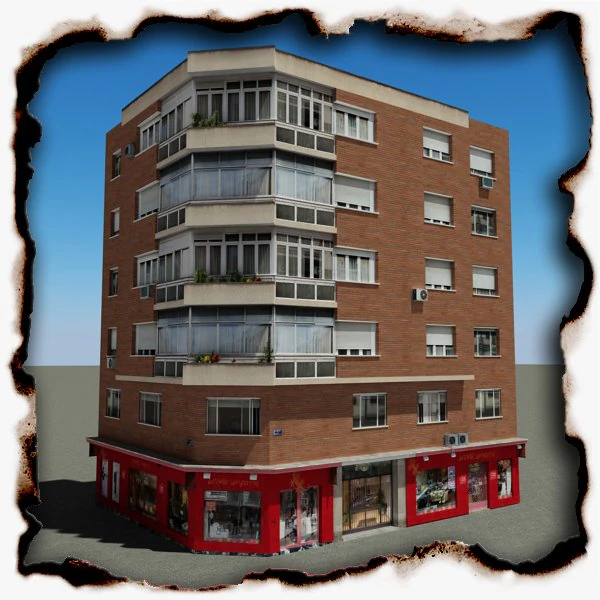 mod&egrave;les 3D b&acirc;timent 75 Modèle 3D .c4d .max .obj .3ds .fbx .stl .blend 