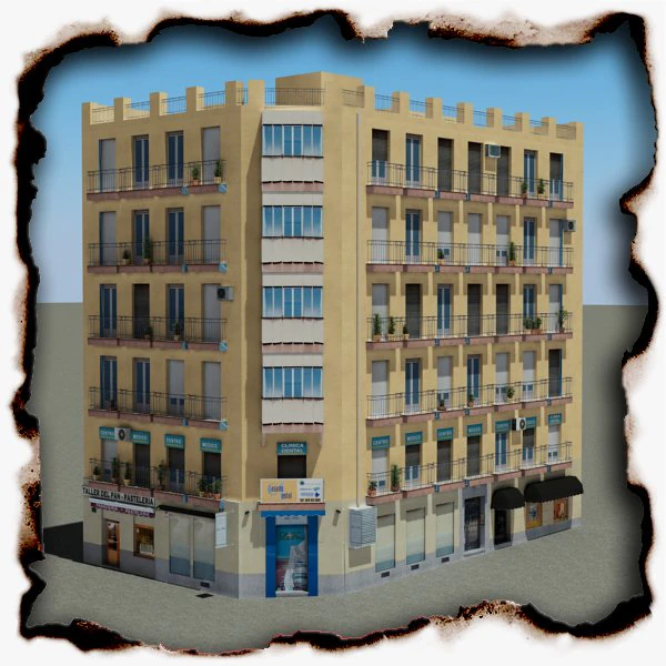 building 95 3D Model .c4d .max .obj .3ds .fbx .stl .blend 