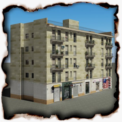3d models mixed use building 99 3D Модель .c4d .max .obj .3ds .fbx .stl .blend 