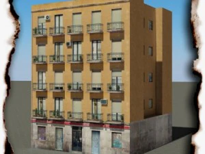 bangunan 100 Model 3D