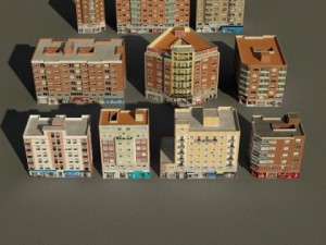 3d models building collection 7180 3D Модель