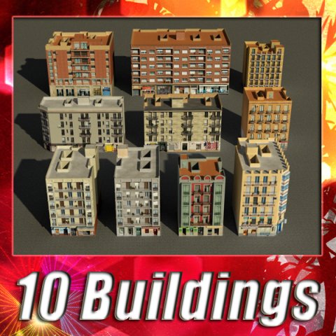 3d models building collection 91  100 3D Model .c4d .max .obj .3ds .fbx .stl .blend 