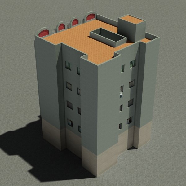 Gcc building. Building 3d model.