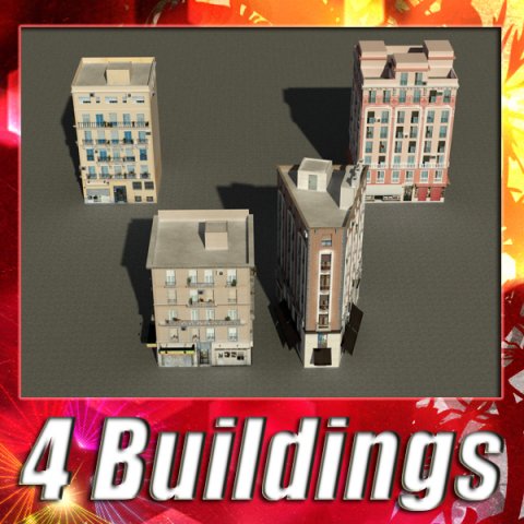 3d models building collection 17  20 3D 模型 .c4d .max .obj .3ds .fbx .stl .blend 