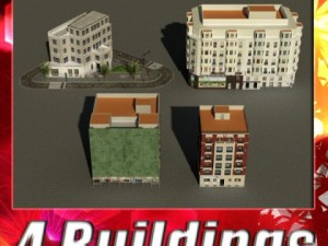 3d models building collection 25  28 Modelo 3D