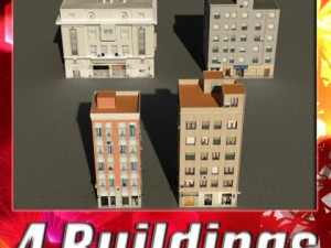 3d models building collection 41  44 Modelo 3D