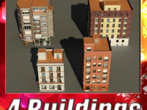 3d models building collection 45  48 Modelo 3D