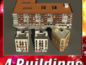 3d models building collection 57  60 Modelo 3D