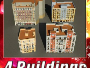 3d модели Коллекция зданий 65 68 3D Модель