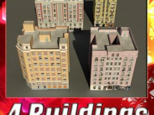 3d модели Коллекция зданий 85 88 3D Модель