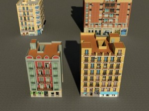 3d models building collection 93  96 3Dモデル
