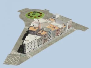 5 city blocks collection 3D Model