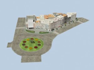 5 city blocks collection 3D Model