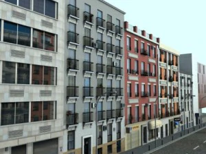 5 city blocks collection 3D Model