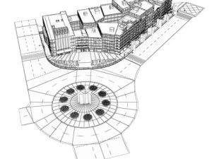 5 city blocks collection 3D Model