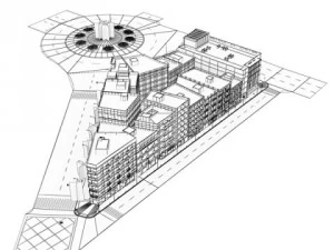 5 city blocks collection 3D Model