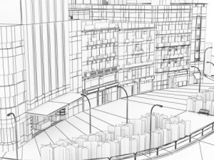 5 city blocks collection 3D Model