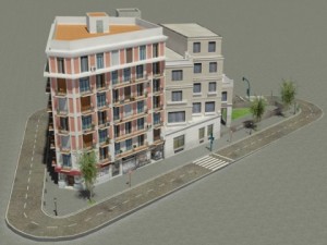 5 city blocks collection Model 3D
