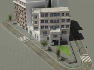 5 city blocks collection 3D Model