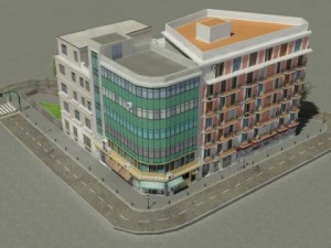 5 city blocks collection 3D Model