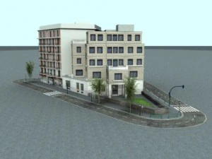 5 city blocks collection 3D Model