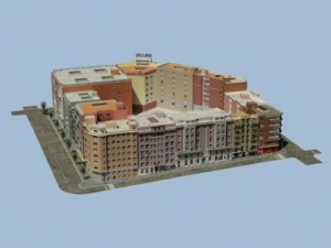 5 city blocks collection 3D Model