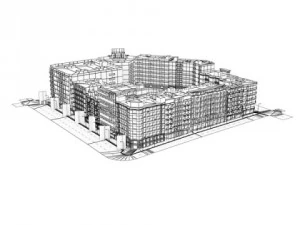 5 city blocks collection 3D Model