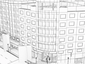 5 city blocks collection 3D Model