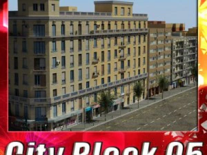 5 city blocks collection 3D Model