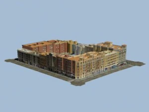 5 city blocks collection 3D Model