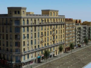 5 city blocks collection 3D Model