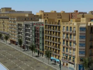 5 city blocks collection 3D Model