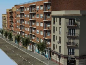 5 city blocks collection 3D Model