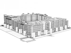 5 city blocks collection 3D Model