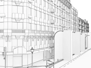 5 city blocks collection 3D Model