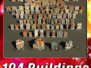 104 buildings collection 3D Models