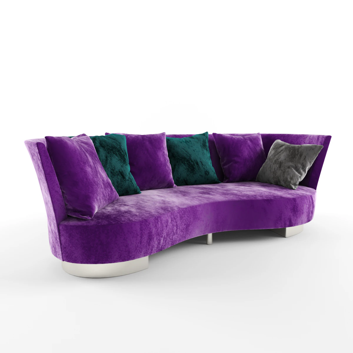 embrace velvet sofa 3D Model .c4d .max .obj .3ds .fbx .stl .blend 